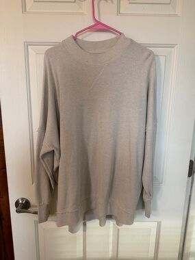 aerie Crewneck Sweater - Light Beige